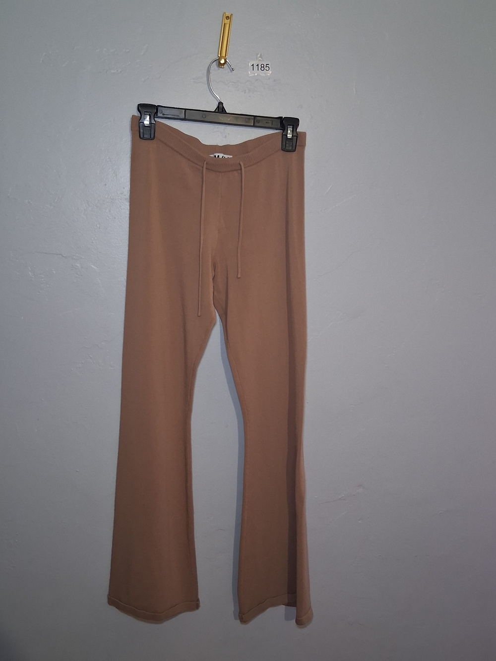 Women's Drawstring Flared Sweatpants in Brown